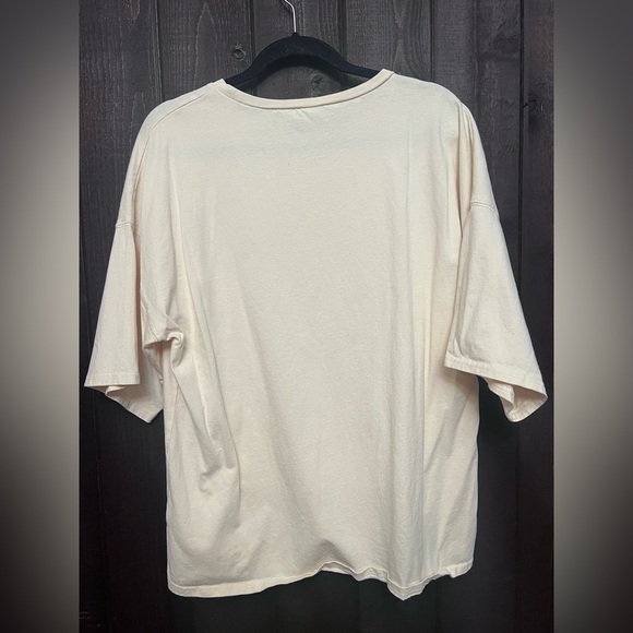 Fantastic Fawn The Rolling Stones Oversized T-Shirt Cream/Blue Sz S Unisex. - Picture 2 of 5